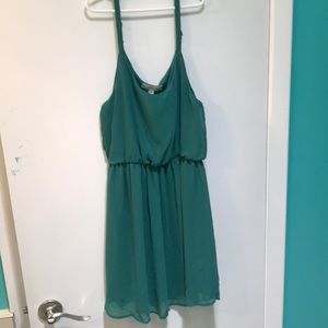 Emerald short flowy dress!